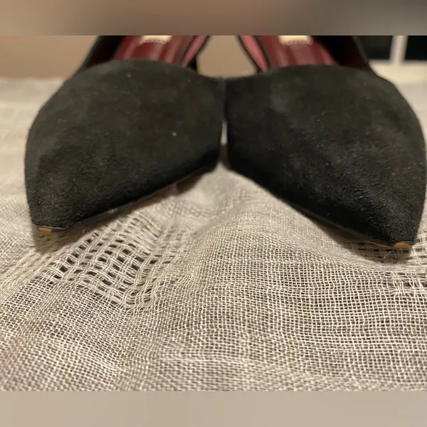 Franco Sarto black suede “Tana” heels size 8.5. D’Orsay style. Padded insole - Image 7