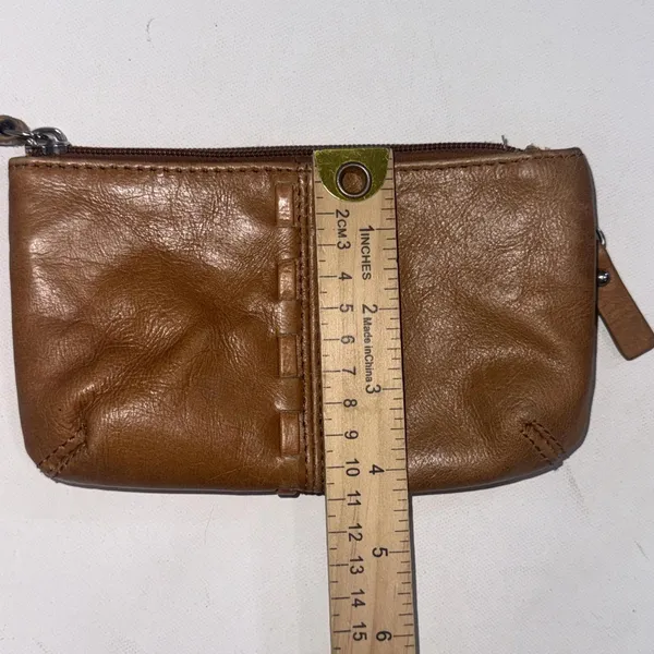 Boho‎ Hippie Equestrian Brown Leather Mini Wristlet Wallet Coin Pouch - Image 11