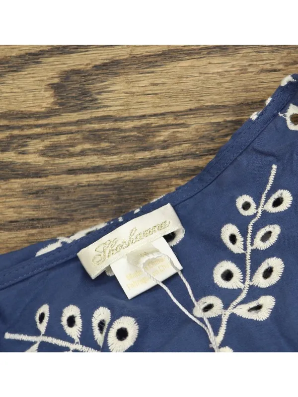 Shoshanna Embroidered Chambray Cover-Up Maxi Dress Chambray Blue / White M - Image 3