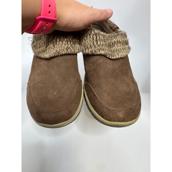 Skechers Mule Sneakers Womens 9.5 Brown Excellent Knit Collar Memory Foam sip on - Image 3