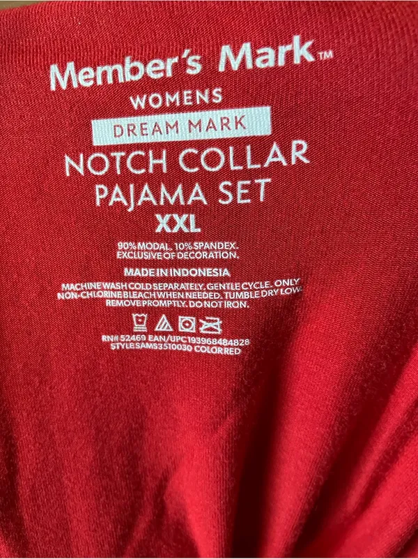 Red Piped Pajama Set XXL - Image 5