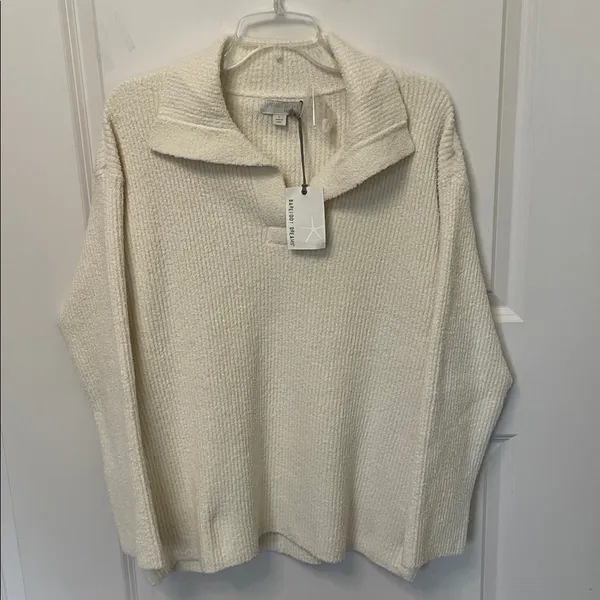 Barefoot Dreams CozyChic Cord Ribbed Pullover Large - Image 2