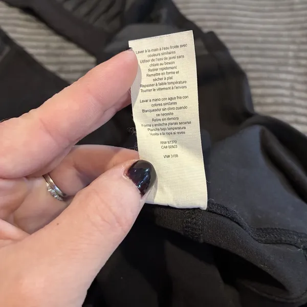 Alo Yoga Moto Leggings High Waisted Black Glossy Patent Ribbed Yoga Pants Small - Image 12