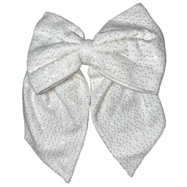NWT Babyboo Dorothy Ivory Sequin Bow Square Neck Fit & Flare Mini Dress Size XS - Image 11