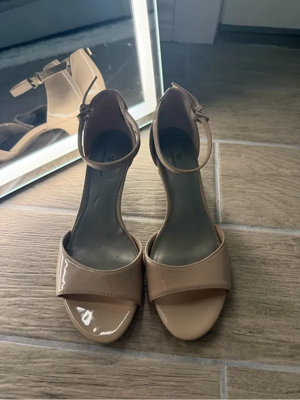 Worthington Tan Ankle-Strap Kitten Heels - Image 4
