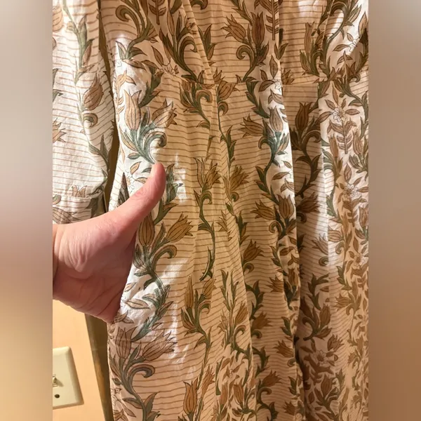 Julia Amory Striped Floral Maxi Shirt Dress - Image 4