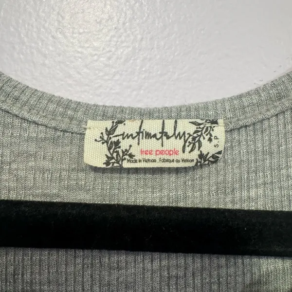 Grey ribbed Intimately Free People high‎ neck tank top - Image 2
