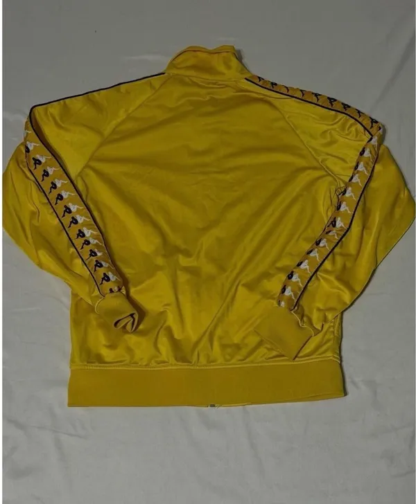 Kappa Track Jacket Mens M Yellow & Purple Banda Logo Full Zip Athletic Sports - Image 3