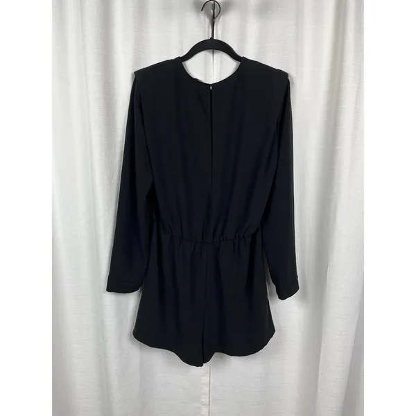 Amanda Uprichard Revolve Black Baldwin Long Sleeve Romper Sz.M - Image 12