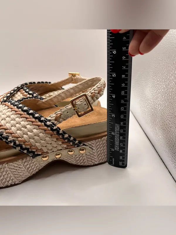 NWOB Kelsi Dagger Anthropologie Pace Raffia Platform Sandals Woven 5 Boho Woven - Image 5