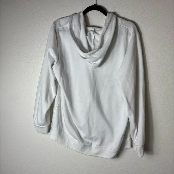 Lake Tahoe White Zip Up Hoodie Womens Large Graphic Full Zip Sweatshirt - Image 4