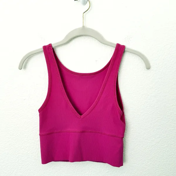 [Lululemon] Sonic Pink Power Pivot Ribbed Reversible Cropped Workout Tank Size 2 - Image 3