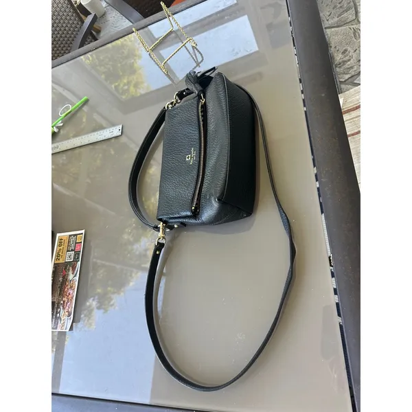 Kate Spade Southport Avenue‎ Mini Maria Black Leather Crossbody Handbag Purse - Image 2
