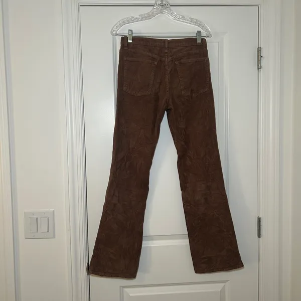 J. Galt Brandy Melville Brown Corduroy Straight Leg Pants Women Size S minimal - Image 3