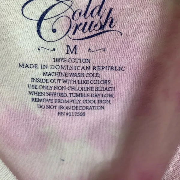 Cold Crush Tie Dye Graphic Tee T Shirt Sz Medium Weekend - Image 8