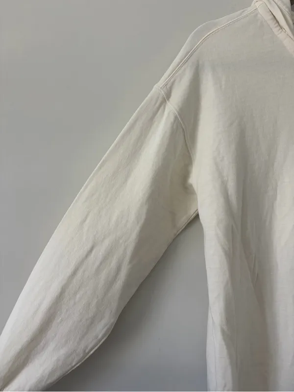 Athleta Sundown Alliance V Neck Hooded Casual Athleisure Cream Sweater S - Image 2