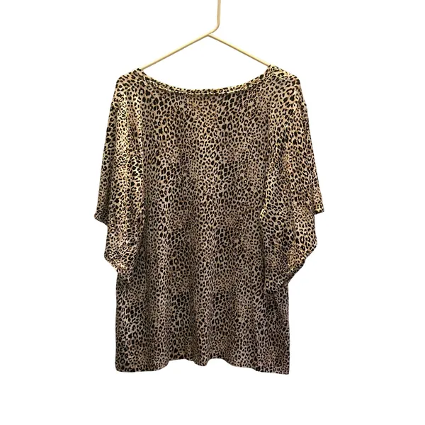 Chico’s animal print v-neck stretchy top XL casual business office - Image 3