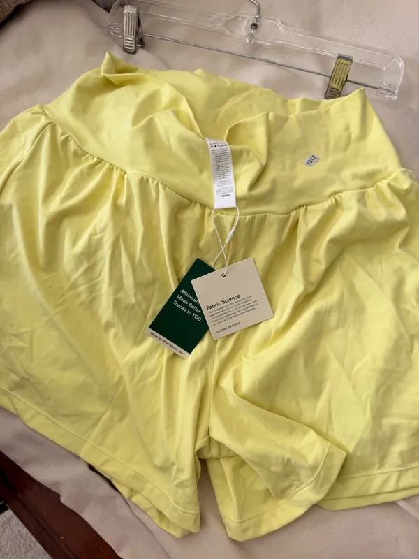 Halara XL yellow shorts Womens Yellow Athletic High-Waisted Skort XL Long Nylon - Image 6