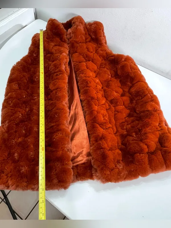 Rachel Zoe Vest Women Lg Faux Fur Sleeveless Lined Pockets Boho Chic Fall Color - Image 2