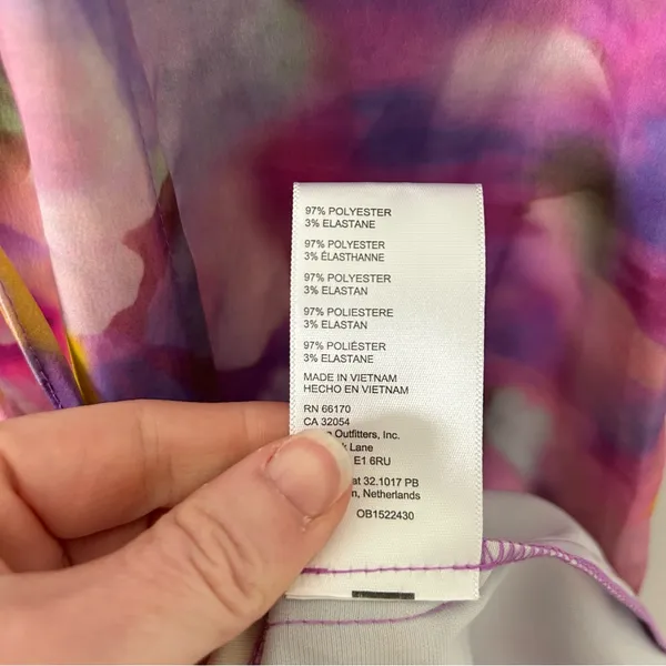 Urban Outfitters Purple Watercolor Sleeveless First Light Midi Slip Dress NWT M - Image 10