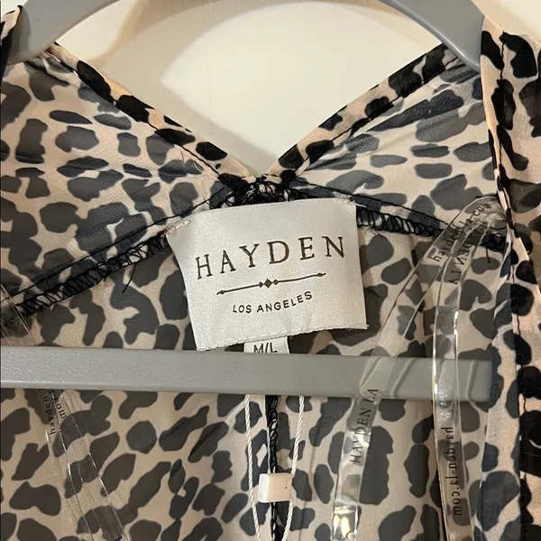 Hayden Leopard Print Cardigan in Black and Cream - Image 3
