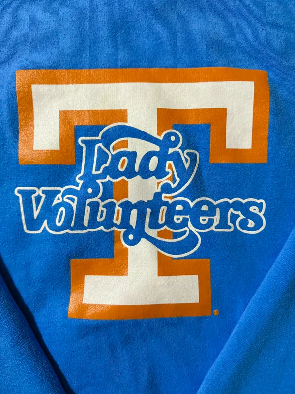 Champion University of Tennessee Lady Volunteers sweatshirt in a vibrant blue. - Image 2