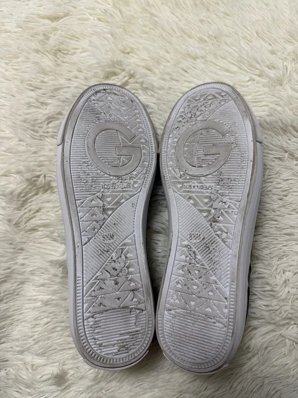 G by Guess Brown Logo Low-Top Sneakers with Gold Trim - Image 5