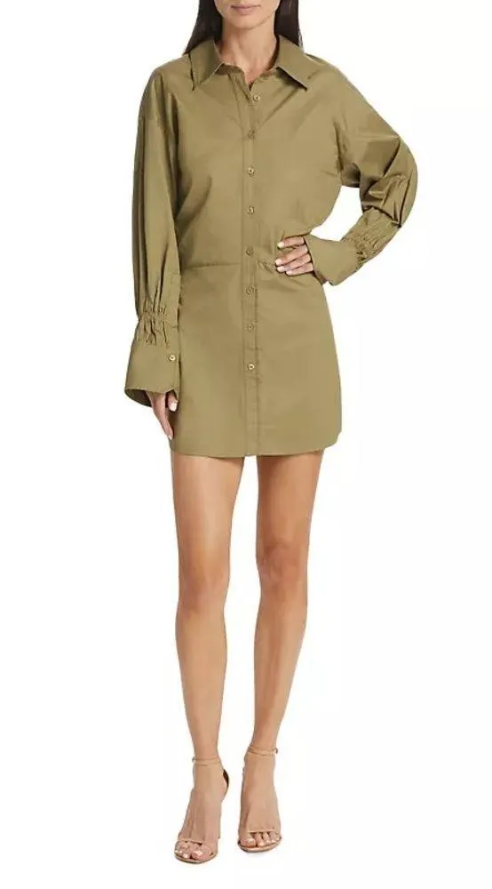 En Saison Hardin Button Down Shirt Dress in Sage Green Size Small NWT - Image 8