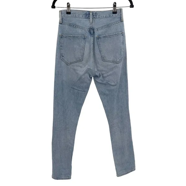 Agolde Jamie Jeans High Rise Classic Denim Shakedown Light Wash Blue Size‎ 23 - Image 7