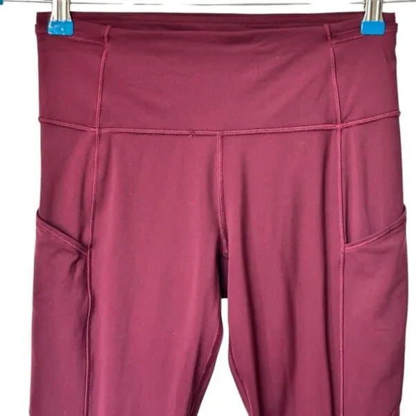 Lululemon Fast Free High Rise Legging Sz 6 Burgundy‎ LW5CFSS - Image 8