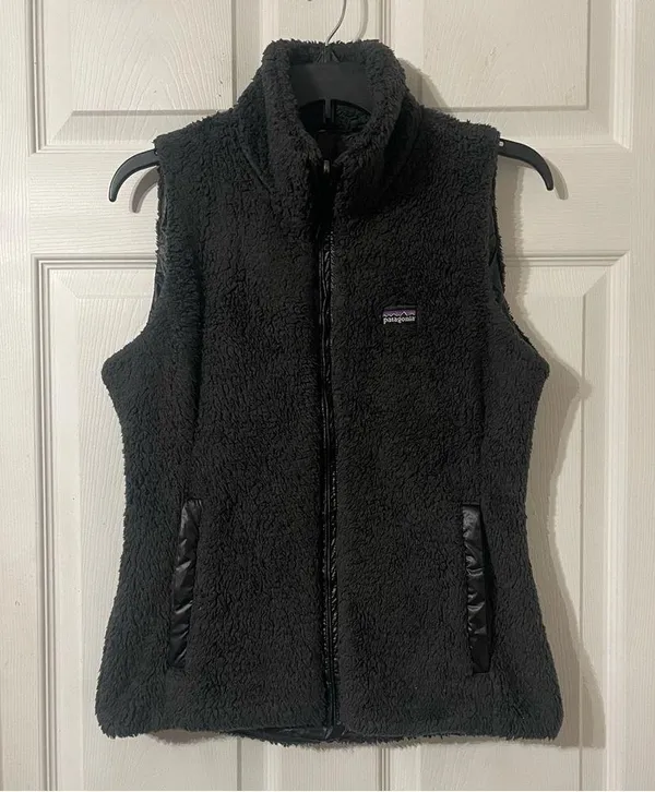 Patagonia Los Gatos Vest- Fleece Zip Up Dark Grey Charcoal Women’s Small - Image 3