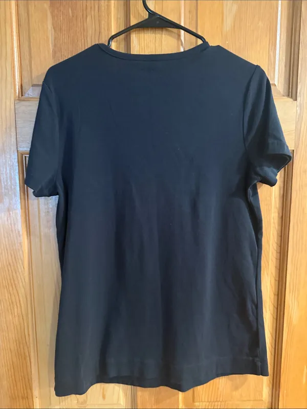 Duluth trading company black short sleeve long tail t shirt size large . - Image 6