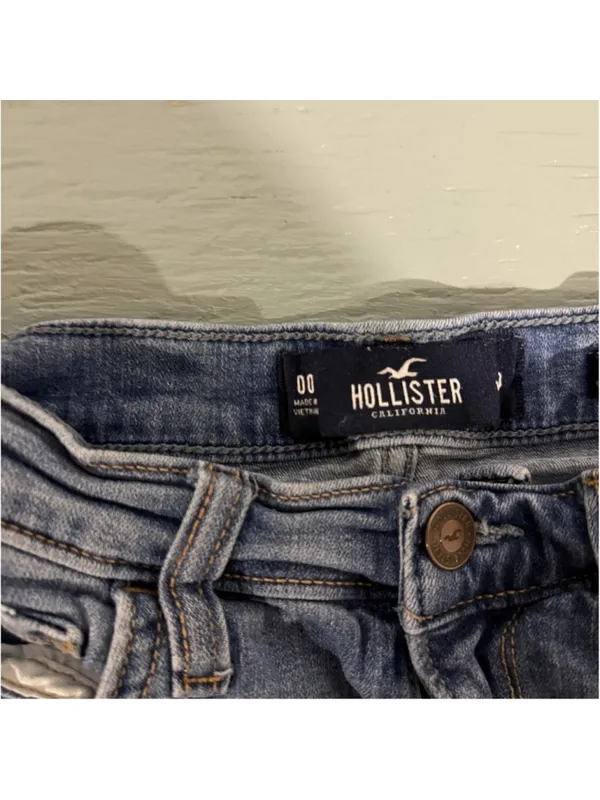 Hollister Denim Jean Cuffed Shorts Size 00 - Image 2