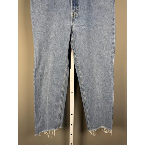 Vintage‎ 1990s Levi's 512 Slim Fit Tapered Jeans High Rise Raw Hem W28 - Image 4