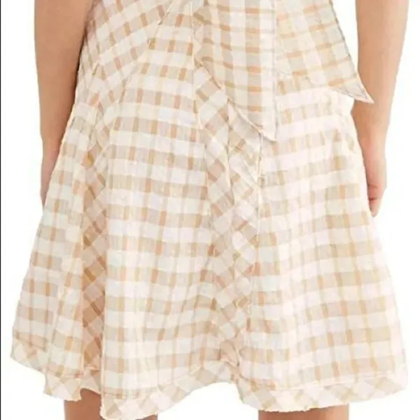 ✨HP✨FP Do The Twist Women's Gingham Deep V-Neck Pleated Mini Halter Dress✨ - Image 5