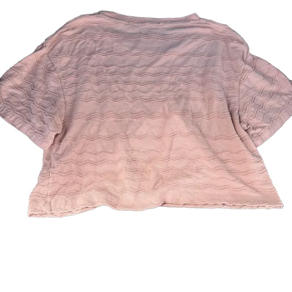 Madewell Womens Top Size M Light Pink Short Sleeve Textured Pattern Casual‎ Chic - Image 2