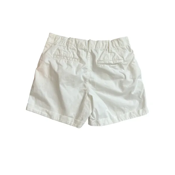 Gap Womens White 5 Inch Khaki Shorts Size 4 Stretch Cotton Twill Casual Summer - Image 2