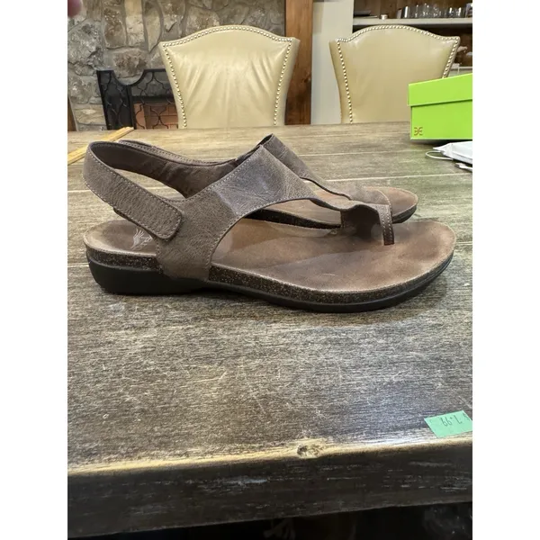 Dansko‎ Reece Toe Loop Sandals Brown Slingback Leather Size 39 US 8.5-9 - Image 4