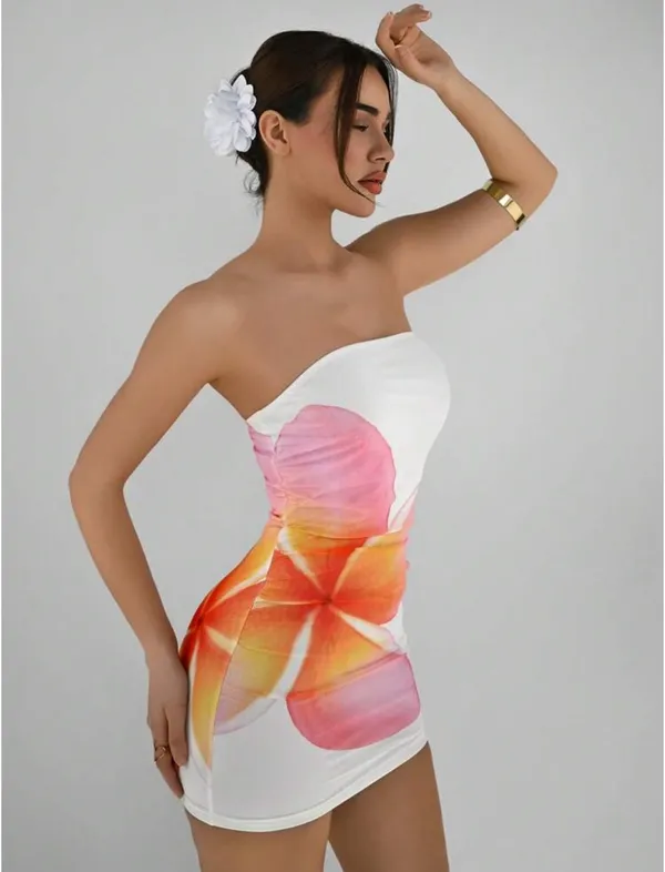 Mini dress White Size M - Image 3