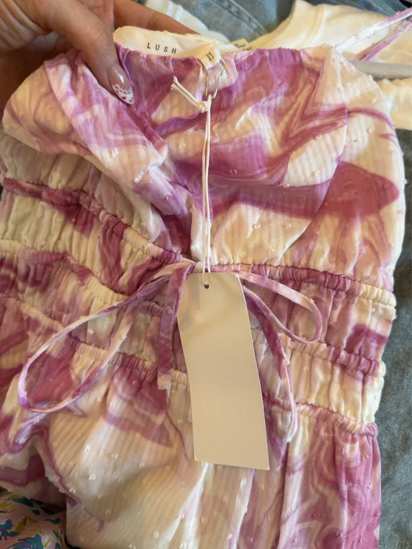 Pink Patterned Boutique Dress Multiple - Image 2