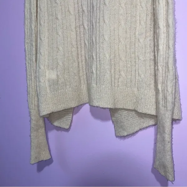 Abercrombie & Fitch Y2K Cable Knit Cardigan Women S Shawl Collar Preppy Coastal - Image 8