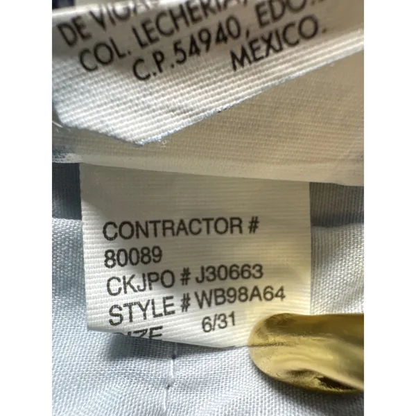Calvin Klein Jeans Skinny Dark Wash Denim‎ WB98A64 Blue Womens 28/6 NEW - Image 8