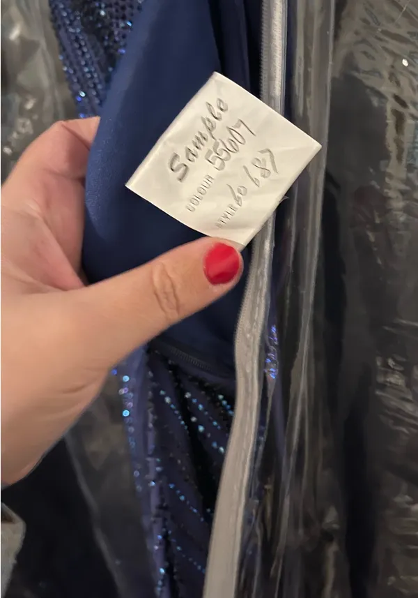 Sherri Hill Prom Dress 55607 Navy - Image 4