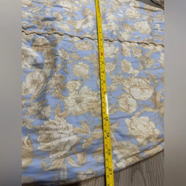 Rebecca Taylor Short‎ Sleeve Satin Leaf Floral 100% Cotton Maxi Dress Size 8 - Image 13