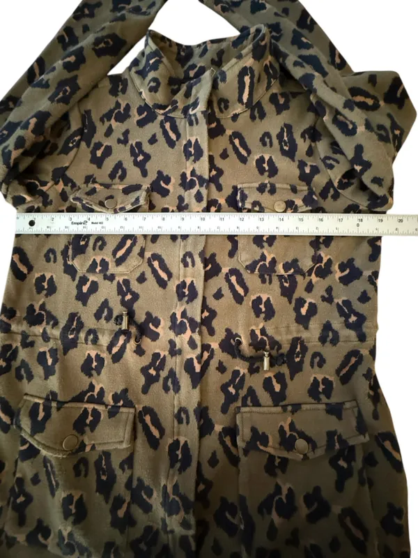Anthropologie Tabitha Leopard Print Utility Jacket Women’s Sz S Safari Military - Image 10