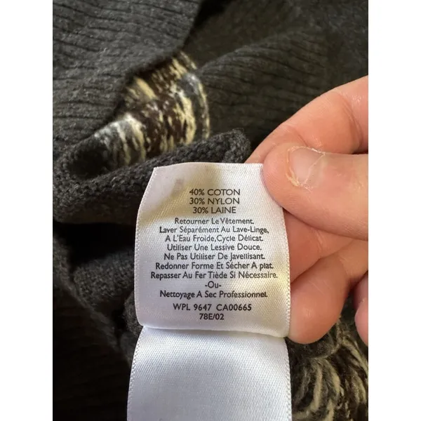 Eddie Bauer Women‎ Size XXL Button Wool Blend Knit Cardigan Sweater Fair Isle - Image 10