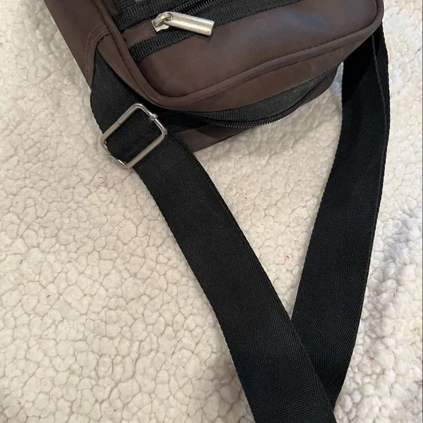 Crossbody Adjustable Medium Messenger Bag Many Pockets And Compartments Brown - Image 11