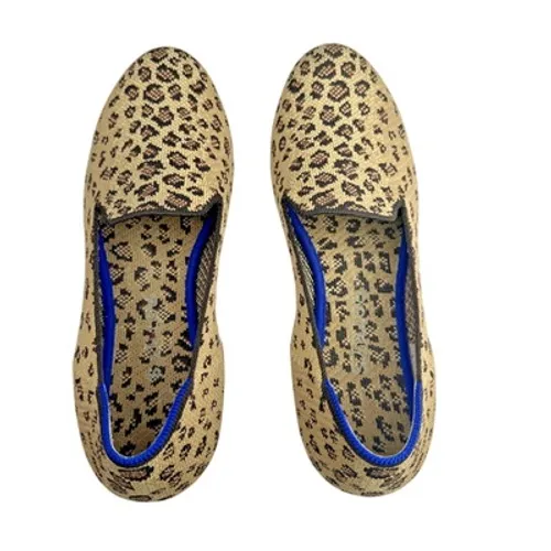 ROTHYS Shoes‎ Size 8.5 Loafers Flats Retired Cheetah Leopard Animal Print Knit - Image 2