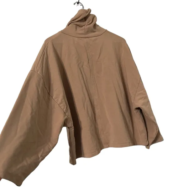 ARITZIA Babaton Group Tan Funnel Neck Turtleneck Sweatshirt Sweater Top - Image 5
