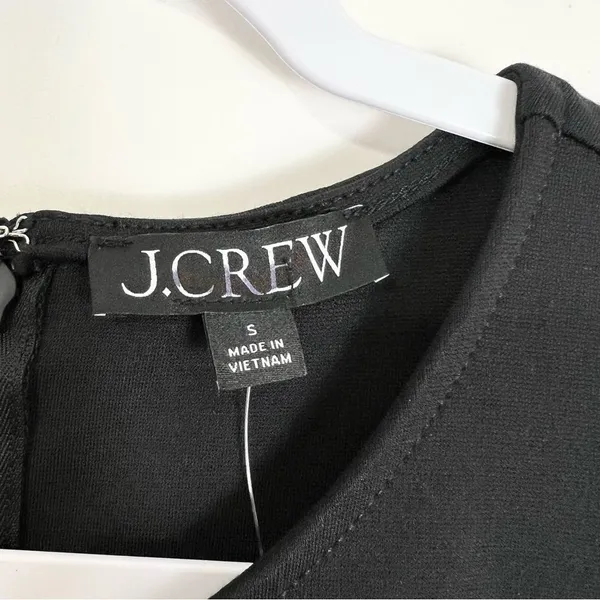 J. Crew Nadia Dress in Ponte Black Seamed Darted Size Small Office Spring - Image 6